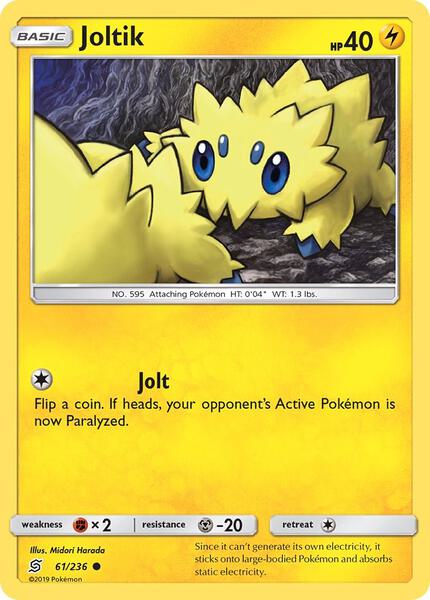 Joltik [SM - Unified Minds] #61/236 - NM