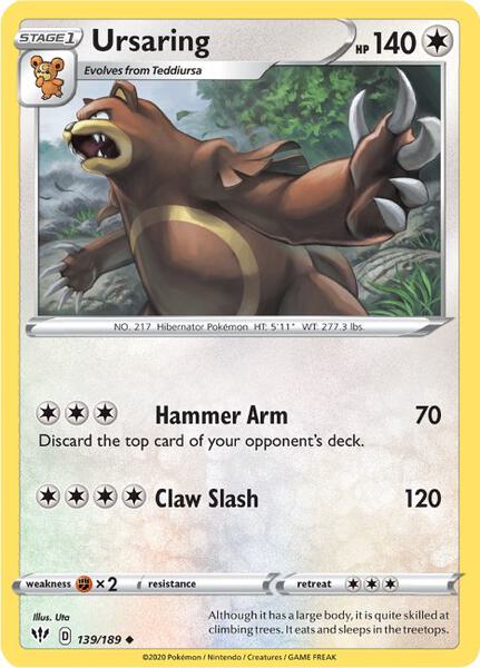 Ursaring [SWSH03: Darkness Ablaze] #139/189 - NM