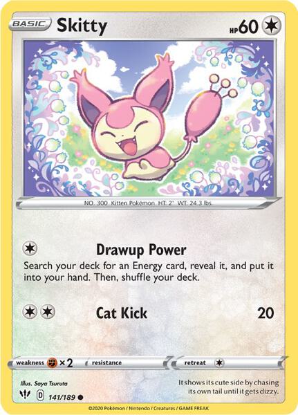 Skitty [SWSH03: Darkness Ablaze] #141/189 - NM