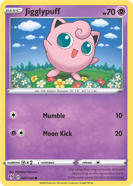 Jigglypuff [SWSH03: Darkness Ablaze] #067/189 - NM
