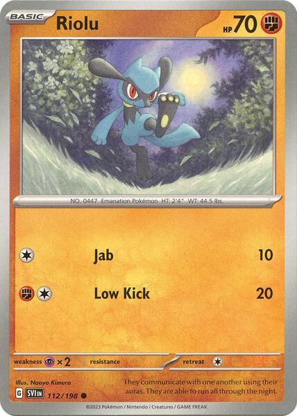 Riolu - 112/198 [SV01: Scarlet & Violet Base Set] #112/198 - NM