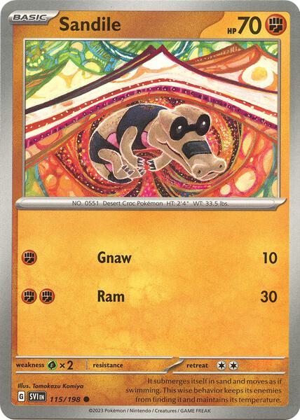 Sandile - 115/198 [SV01: Scarlet & Violet Base Set] #115/198 - NM