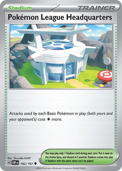 Pokemon League Headquarters [SV03: Obsidian Flames] #192/197 - NM