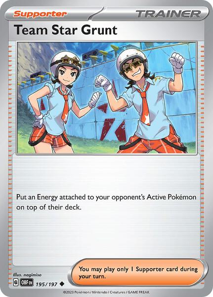 Team Star Grunt [SV03: Obsidian Flames] #195/197 - NM