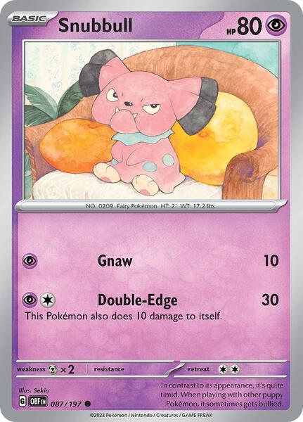 Snubbull [SV03: Obsidian Flames] #087/197 - NM