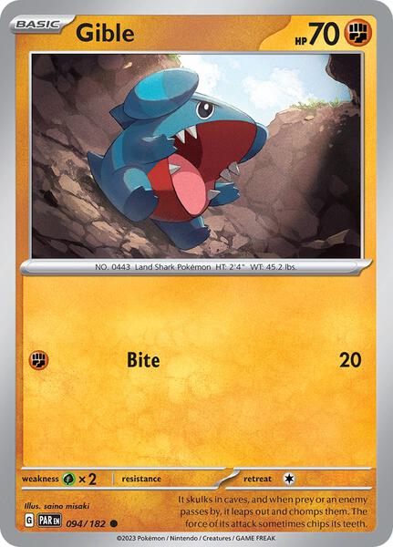 Gible [SV04: Paradox Rift] #094/182 - NM