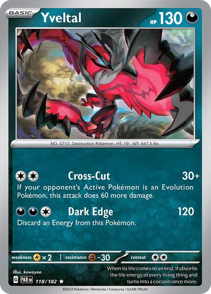 Yveltal - 118/182 [SV04: Paradox Rift] #118/182 - NM