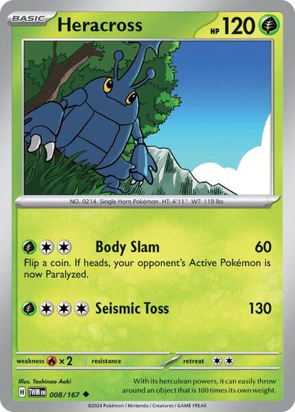 Heracross [SV06: Twilight Masquerade] #008/167 - NM
