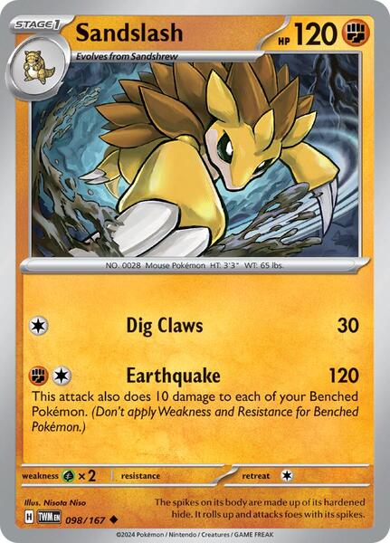 Sandslash [SV06: Twilight Masquerade] #098/167 - NM