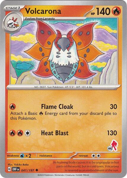 Volcarona - Armarouge 46 [Battle Academy 2024] #041/197 - NM