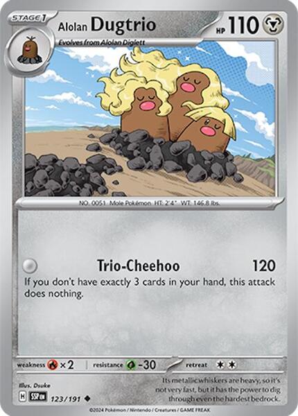 Alolan Dugtrio - 123/191 [SV08: Surging Sparks] #123/191 - NM