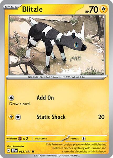 Blitzle [SV08: Surging Sparks] #062/191 - NM