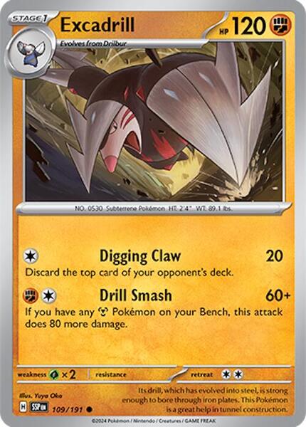 Excadrill [SV08: Surging Sparks] #109/191 - NM