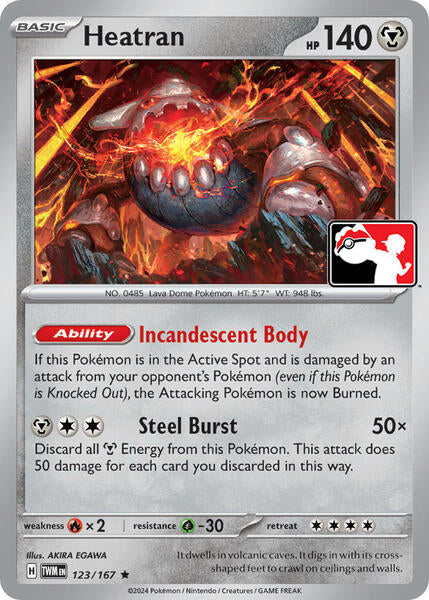Heatran [Prize Pack Series Cards] #123/167 - NM