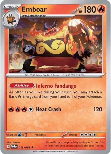 Emboar [SV: White Flare] #013/086 - NM
