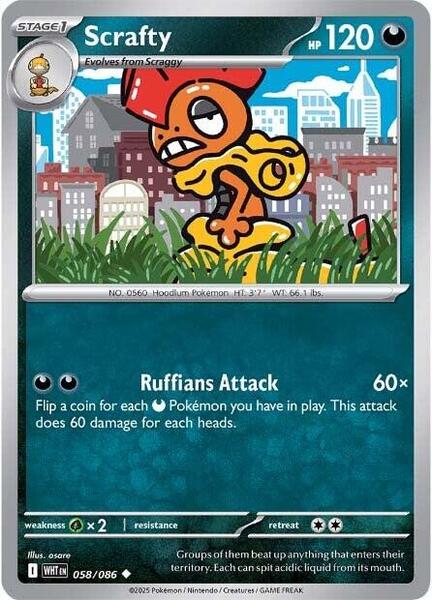 Scrafty [SV: White Flare] #058/086 - NM