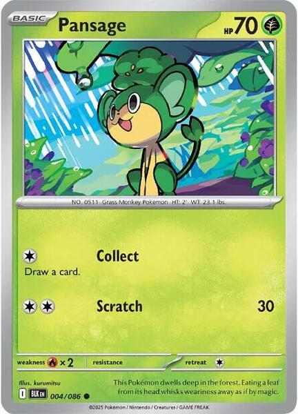 Pansage [SV: Black Bolt] #004/086 - NM