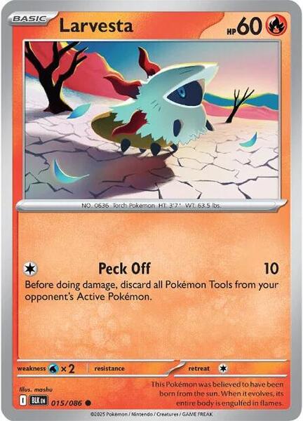 Larvesta [SV: Black Bolt] #015/086 - NM