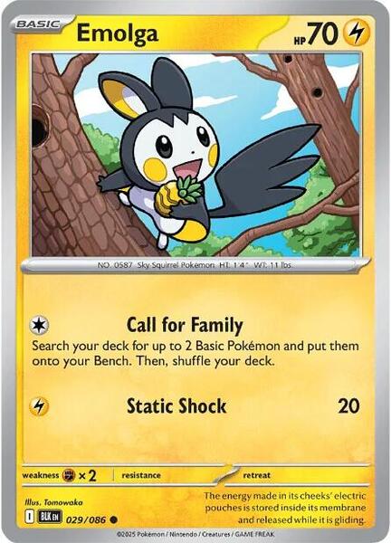 Emolga [SV: Black Bolt] #029/086 - NM
