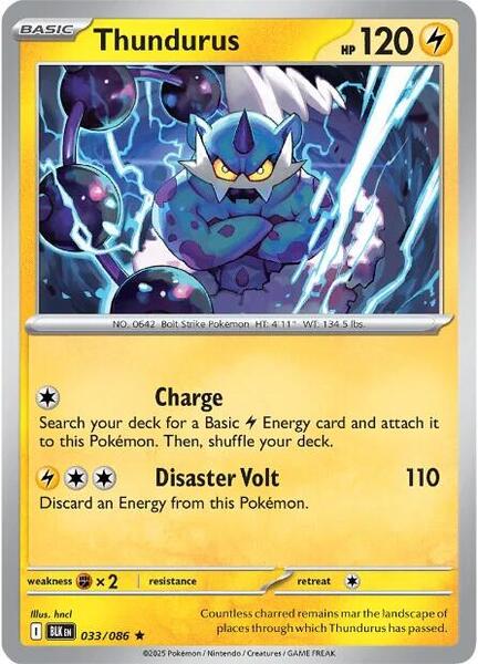 Thundurus [SV: Black Bolt] #033/086 - NM