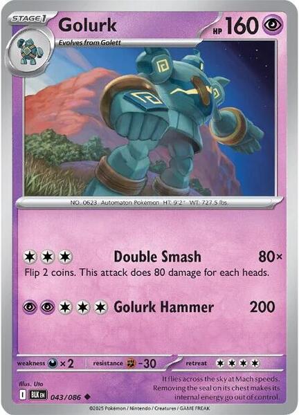 Golurk [SV: Black Bolt] #043/086 - NM