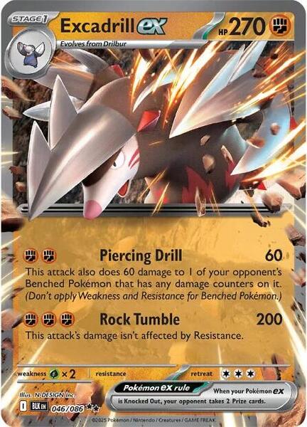 Excadrill ex [SV: Black Bolt] #046/086 - NM