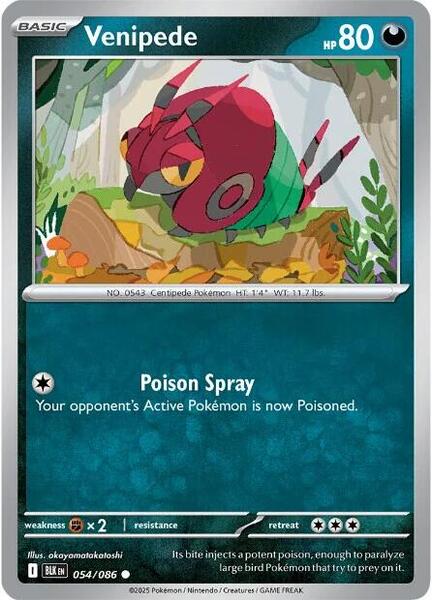 Venipede [SV: Black Bolt] #054/086 - NM