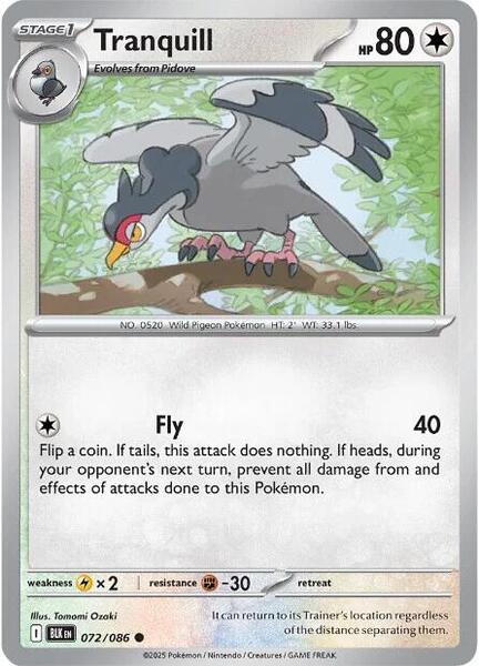 Tranquill [SV: Black Bolt] #072/086 - NM