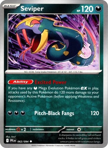 Seviper [ME02: Phantasmal Flames] #062/094 - NM