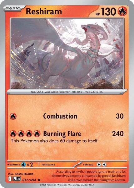 Reshiram [ME02: Phantasmal Flames] #017/094 - NM