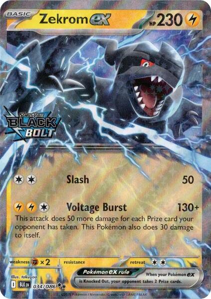 Zekrom ex (Black Bolt Stamped) [Miscellaneous Cards & Products] #034/086 - NM