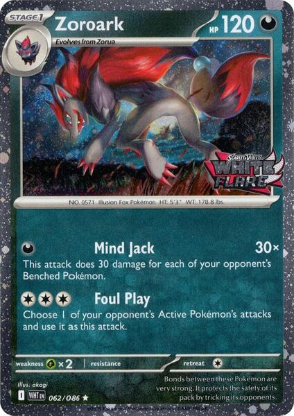 Zoroark (White Flare Stamped) [Miscellaneous Cards & Products] #062/086 - NM