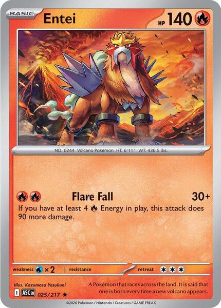 Entei [ME: Ascended Heroes] #025/217 - NM