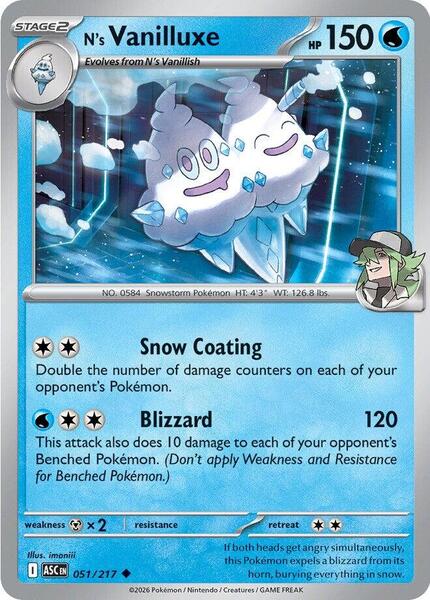 N's Vanilluxe [ME: Ascended Heroes] #051/217 - NM