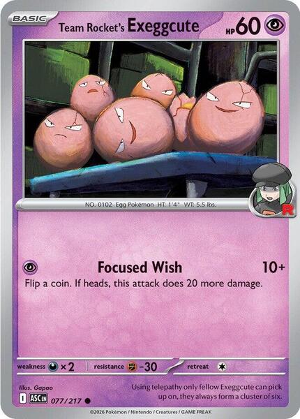 Team Rocket's Exeggcute [ME: Ascended Heroes] #077/217 - NM