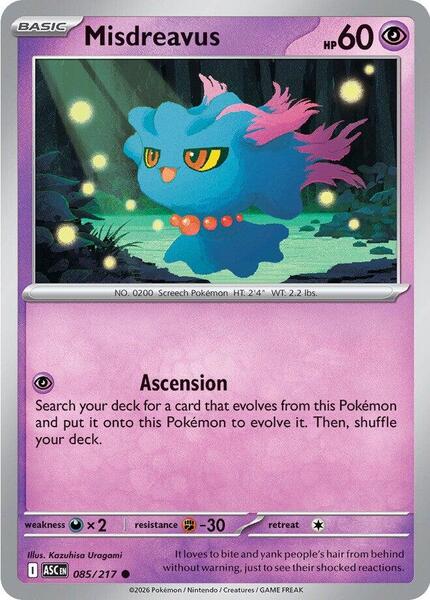 Misdreavus - 085/217 [ME: Ascended Heroes] #085/217 - NM