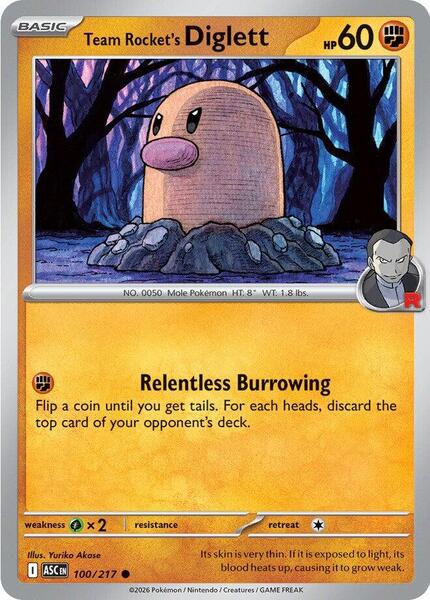 Team Rocket's Diglett [ME: Ascended Heroes] #100/217 - NM