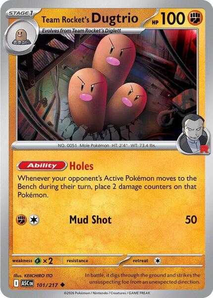 Team Rocket's Dugtrio - 101/217 [ME: Ascended Heroes] #101/217 - NM