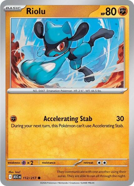 Riolu [ME: Ascended Heroes] #112/217 - NM