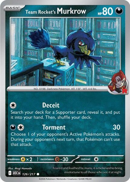 Team Rocket's Murkrow [ME: Ascended Heroes] #126/217 - NM
