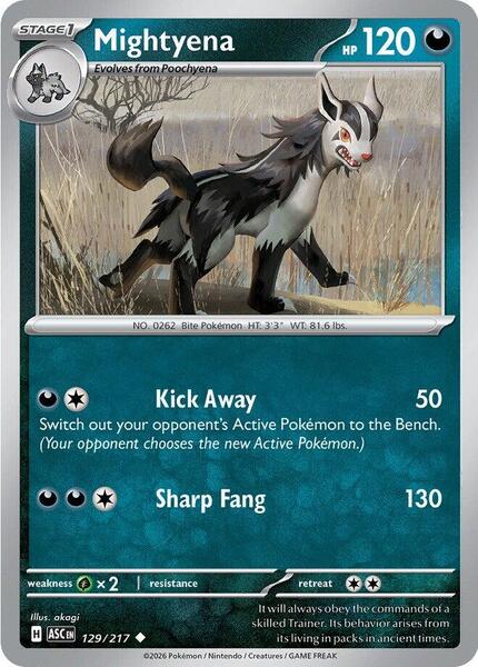 Mightyena - 129/217 [ME: Ascended Heroes] #129/217 - NM