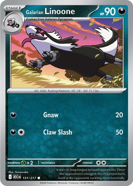 Galarian Linoone [ME: Ascended Heroes] #131/217 - NM