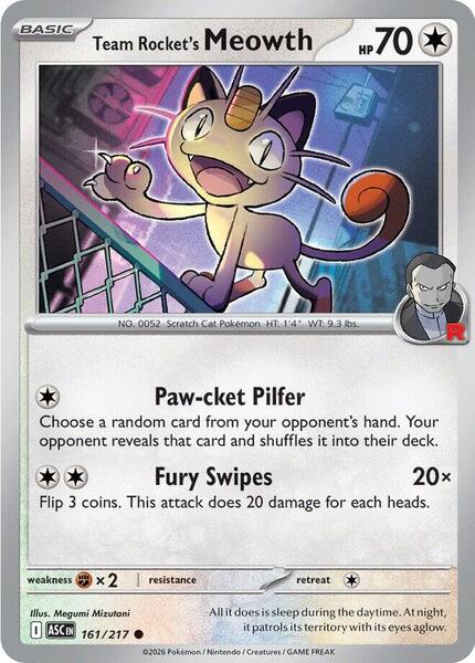 Team Rocket's Meowth [ME: Ascended Heroes] #161/217 - NM