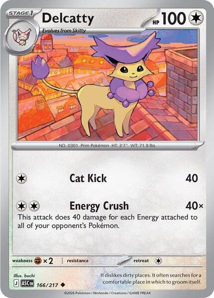 Delcatty [ME: Ascended Heroes] #166/217 - NM
