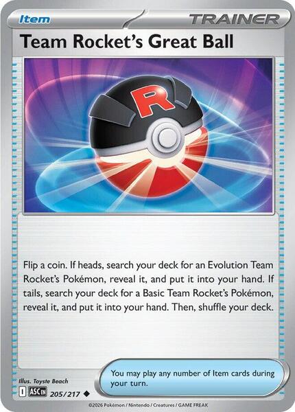 Team Rocket's Great Ball [ME: Ascended Heroes] #205/217 - NM