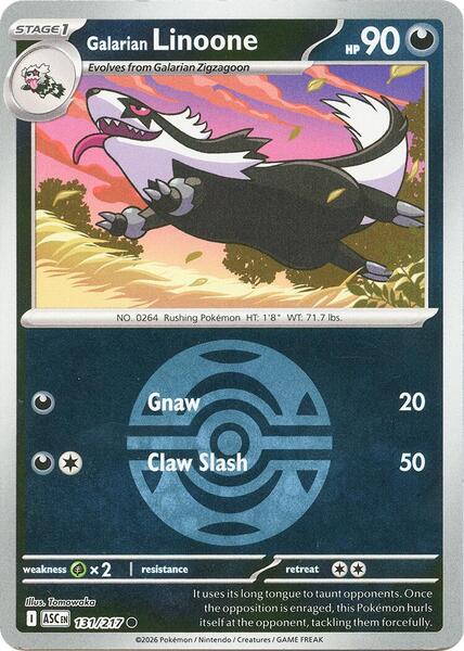 Galarian Linoone (Dusk Ball) [ME: Ascended Heroes] #131/217 - NM