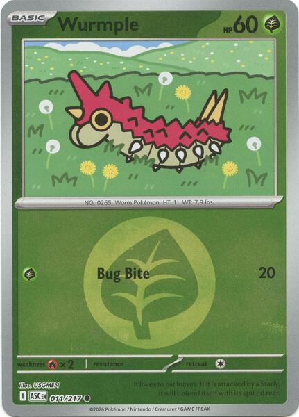 Wurmple (Energy Symbol Pattern) [ME: Ascended Heroes] #011/217 - NM