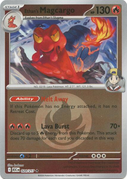 Ethan's Magcargo - 024/217 (Energy Symbol Pattern) [ME: Ascended Heroes] #024/217 - NM