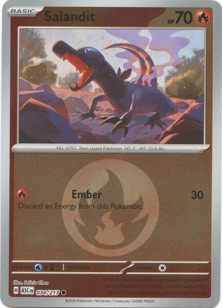 Salandit (Energy Symbol Pattern) [ME: Ascended Heroes] #034/217 - NM