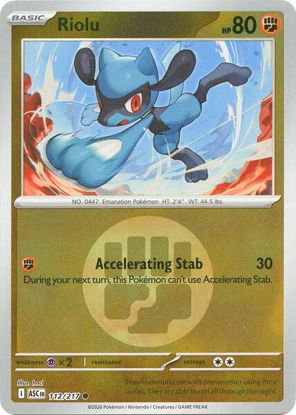 Riolu (Energy Symbol Pattern) [ME: Ascended Heroes] #112/217 - NM